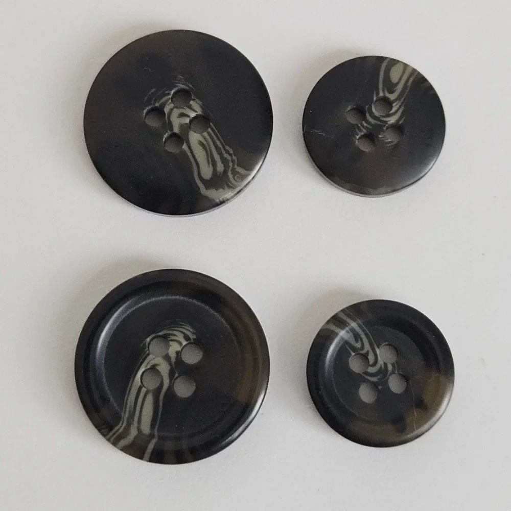 Chaps Brown Gray Marbled Swirl Suit Blazer Replacement Buttons‎ Set of 11 Sewing